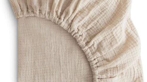 Mushie Muslin Fitted Crib Sheet